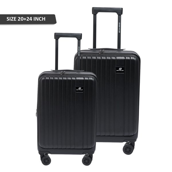 Navy Club Altura Set Koper Hardcase ABS + PC - 4 Roda Putar TSA Lock Expandable - Size 20 + 24 Inch