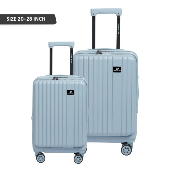 Navy Club Altura Set Koper Hardcase ABS + PC - 4 Roda Putar TSA Lock Expandable - Size 20 + 28 Inch